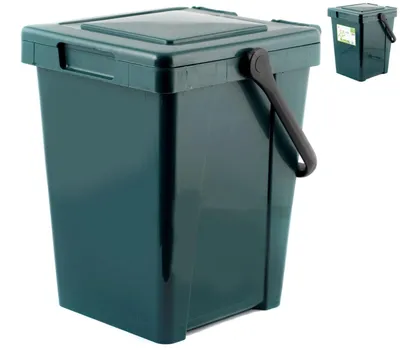 Productafbeelding van Vuilniscontainer, inhoud 25 liter, voor groen afval, materiaal: diverse kleuren