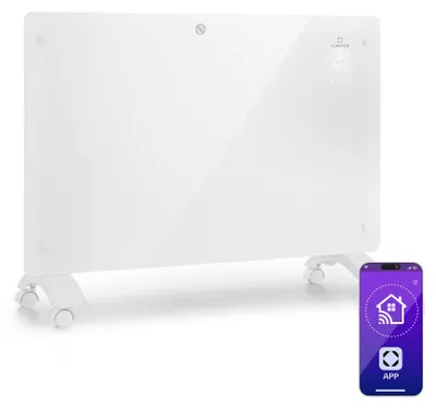 Produktbild von Klarstein Elektroheizung, Konvektor Heizung Freistehend oder Wandmontage, Elektroheizung Energiesparend, App-Control, Leise Heizung Elektrisch, Standgerät Heizkörper Elektrisch mit Thermostat, 1500 W