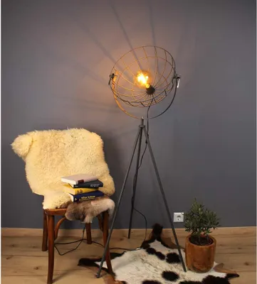 Produktbild von Stehleuchte Eco-Light grid Anthrazit Standlampe Drahtkorb Luce Ambiente