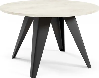 Zdjęcie produktu dla FURNLUX Stolik kawowy Fare Biały 75cm / Kolor główny: Biały / Wymiary: 75 x 50 x 75 cm