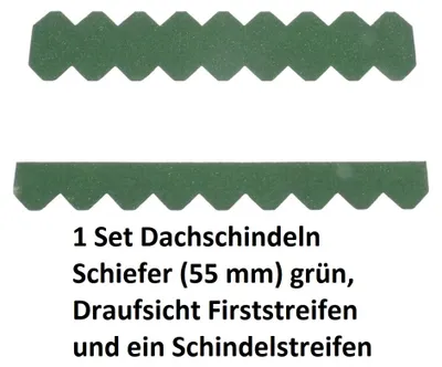 Obrázek produktu pro 1 sada střešních šindelů břidlicových (55 mm) zelených