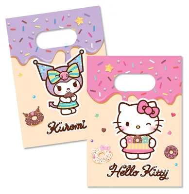 Produktbild von 4 Partytüten aus Papier - Hello Kitty & Kuromi