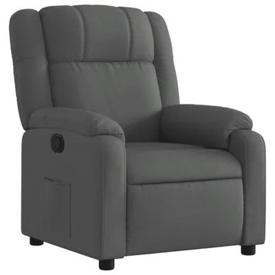 Immagine prodotto di vidaXL Poltrona relax in tessuto grigio scuro