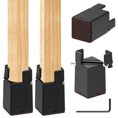 Produktbild von Set mit 4 verstellbaren Möbeluntersetzern, 3 Zoll hoch, für Stühle und Betten