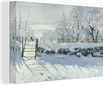 Zdjęcie produktu dla OneMillionCanvasses® - Obraz na płótnie - Obraz na płótnie - Fototapeta na płótnie - Sroka - obraz, Claude Monet - 150x100cm - Fotografia na płótnie - Fototapeta na płótnie