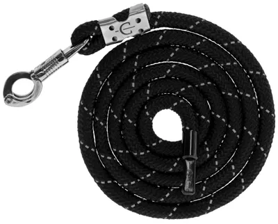 Productafbeelding van Covalliero Reflecterend halstertouw black silver met paniekhaak voor paard en pony