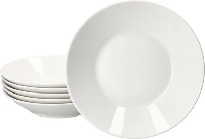 Obrázek produktu pro Ritzenhoff 6x Ontario polévkový talíř bílý 400ml porcelánový hluboký talíř