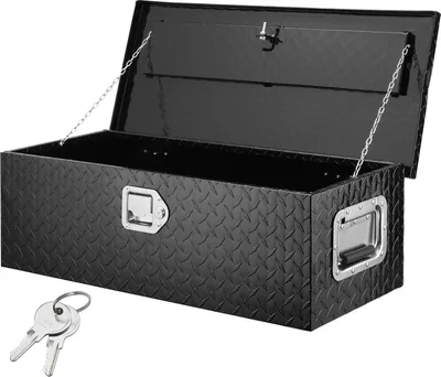 Produktbild von VEVOR, Werkzeugkasten, 762 x 330 x 244 mm, 64 L, 30 kg, abschließbar, Aluminiumlegierung, Rautenstruktur, für Lkw, Wohnmobil, Pkw
