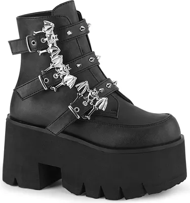 Produktbild von ASHES-55 Damen Booties von DemoniaCult, Schwarz  , EU 36, US 6