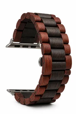 Produktbild von Holz Loop Armband für Apple Watch Series 10 42mm - 11 3# Braun / Schwarz,, KI-generiertes Bild