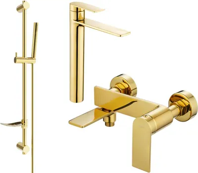 Produktbild von Mexen Zero DF70 Badewannenset, Gold - 7113DF70-50