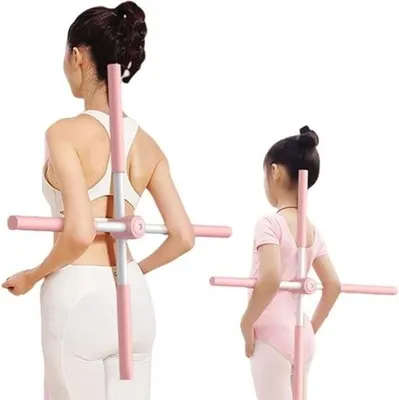Produktbild von Yoga-Sticks Dehnungshilfe – Einziehbarer Haltungskorrektor, Buckelkorrekturstab, Haltungskorrektor-Rückenstützgürtel