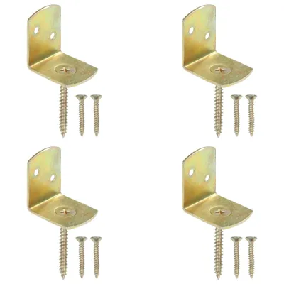 Image de Supports de panneau de clôture 4 pcs Forme en L Métal galvanisé