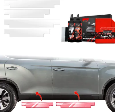 Obrázok produktu pre Ochranná fólia 4 v 1 Grizz Protector na prahy – SsangYong Rexton (2023–2025)
