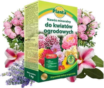 Immagine prodotto di Concime minerale per fiori da giardino 1 kg Fioritura intensa e duratura