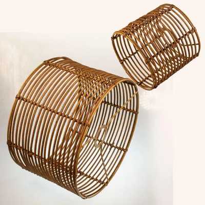 Imagen del producto de Omgoods: Pantalla de lámpara de ratán estilo bohemio, ideal para diversas aplicaciones de iluminación