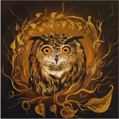 Produktbild von ARTland Wandbild Alu für Innen & Outdoor Eule des Friedens Größe: 40x40 cm
