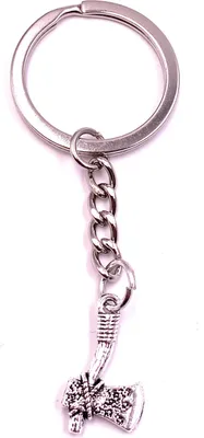 Produktbild von Onwomania Schlüsselanhänger Alte Axt Werkzeug Beil Silber Metall Anhänger Charm