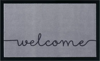 Produktbild von Schmutzfangmatte Cozy Welcome Grau Schwarz 45x75 cm
