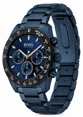 Zdjęcie produktu dla Męski zegarek Hugo Boss Hero 1513758, stal nierdzewna, chronograf, niebieski