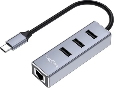 Produktbild von INF Type-C zu Ethernet Adapter - Gigabit & 3-Port USB Hub für Laptops
