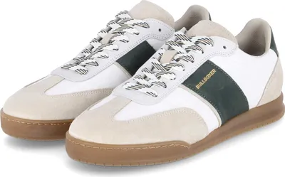 Produktbild von Bullboxer Herren Low Sneaker Weiß Grün Leder Textil Größe: 45