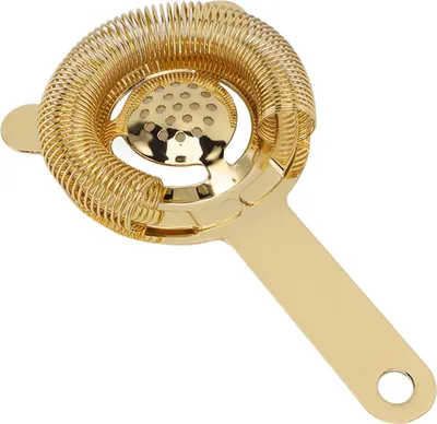 Imagen del producto de Colador para cócteles de acero inoxidable 304, colador para bar, utensilio para bar, accesorio para colar bebidas, ideal para bares y restaurantes, color dorado