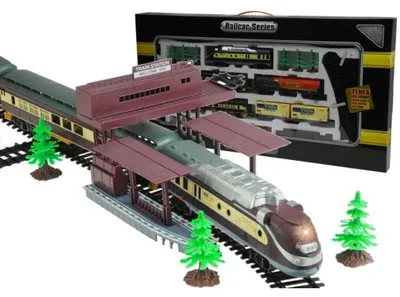 Produktbild von Leantoys Fenfa Elektroeisenbahn-Set 5 Waggons Zubehör