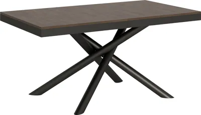Produktbild von Ausziehbarer Tisch 90x160/264 cm Famas Evolution Walnuss-Anthrazit-Gestell