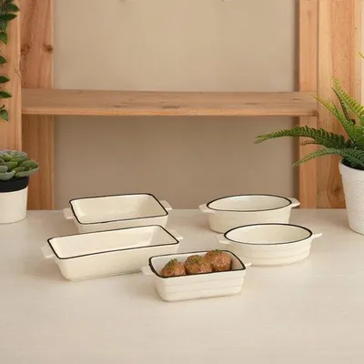 Productafbeelding van Rechthoekige Ovenschaal van Aardewerk - 16 x 9 x 4 cm