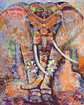 Obrázek produktu pro Zuty - Diamantové malování - MANDALOVÝ SLON, 40x50 cm, vypnuté plátno na rám