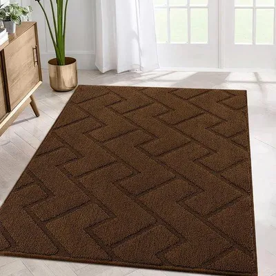 Productafbeelding van Ibenzoa® Wasbare vloerkleed 80 x 120 cm – Polypropyleen, TPR antislip, vuilvanger voor hal, keuken en kantoor, gemakkelijk te onderhouden