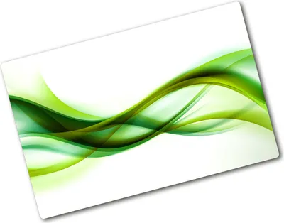 Produktbild von Tulup Glas Herdabdeckplatte - 80x52 cm - Glaskeramikkochfeld-Abdeckung Spritzschutz Glasabdeckplatte - Einteilig - Kunst: Modern & Klassisch - Wellen Abstrakt - Grün