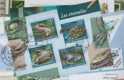 Produktbild von Briefmarken Motive 10 verschiedene Krokodile Blöcke