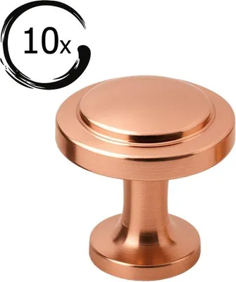 Productafbeelding van By MJM Memphis meubelknoppen rose goud Ø 29mm – set van 10