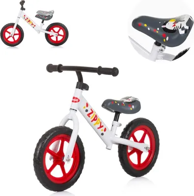 Obrázok produktu pre Chipolino balančný bicykel Zippy 12 palcové výškovo nastaviteľné sedadlo, protišmykové rukoväte červené