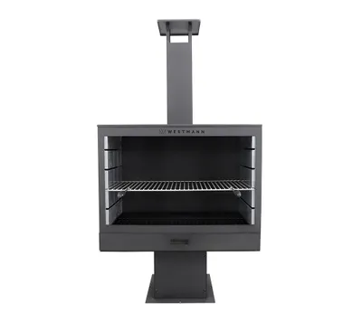 Zdjęcie produktu dla Stalowy kominek grillowy Westmann Kominek czarny 50x90x160 cm