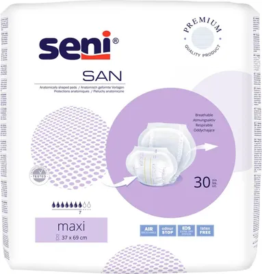 Zdjęcie produktu dla Seni San Pieluchy anatomiczne maxi, 30 sztuk