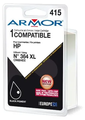 Produktbild von Armor B12571R1, Hohe (XL-) Ausbeute, Schwarz, Tinte auf Pigmentbasis, 19 ml, 1 Stück(e)