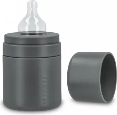 Obrázek produktu pro Kojenecká antikoliková láhev Baby Wallaby - Dark grey 120 ml