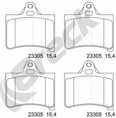 Produktbild von BRECK Bremsbeläge Satz Hinten Bremsklötze für CITROËN C5 II Break (RE) 23305 00 702 00