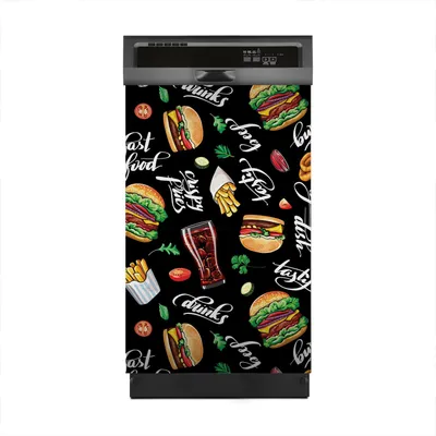 Produktbild von Aufkleber sticker 45x70 cm Dekorative folie Spülmaschine - Fast Food