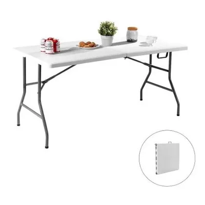 Produktbild von Klappbarer rechteckiger Tisch für Bankett/Veranstaltungen/Catering, Kiwari, klappbare Metallbeine, Länge 180 cm, Breite 70 cm, Höhe 74 cm, Weiß