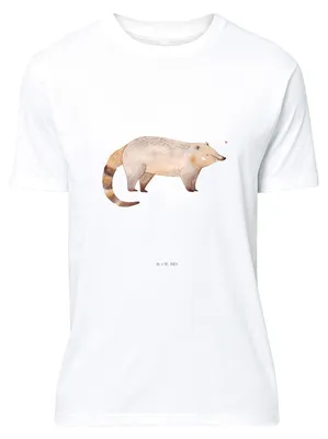 Produktbild von Mr. & Mrs. Panda Shirt Nasenbär - Weiß - Geschenk, Nasenbären, T-Shirt, Lustige Sprüche, Lustiges, Tshirt, mit Aufdruck, S, Bär, Rüsselbär, Jersey-Shirt