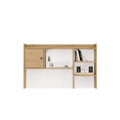 Produktbild von Schreibtischverlängerung 120 cm ARTISAN OAK 1-türiges Bücherregal für Dokumente