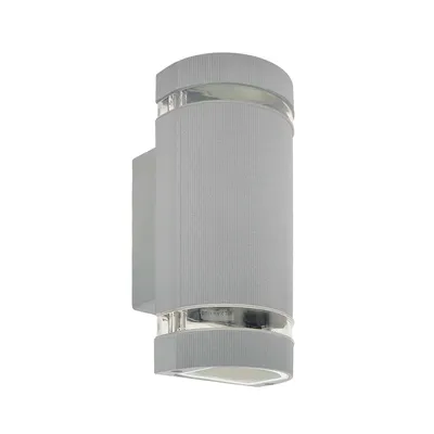 Produktbild von Gartenbeleuchtung Außenwandleuchte PANAM OV Grey IP54 2xGU10 grau EDO777363 Garden Line EDO