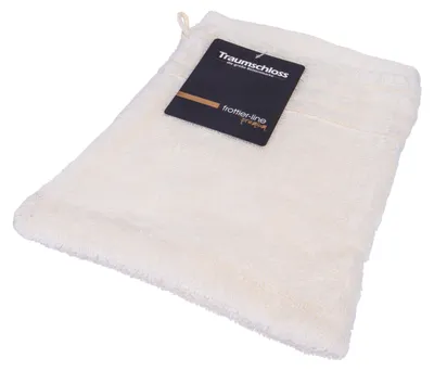 Produktbild von Traumschloss Frottier-Line Premium Waschhandschuh 16 x 21 cm creme 100% ägäische Baumwolle mit 600g/m²