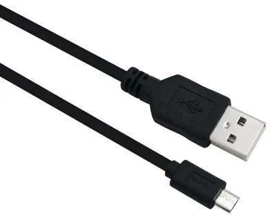 Produktbild von helos Anschlusskabel, USB 2.0 A Stecker/Micro-B Stecker, 1,0m, schwarz