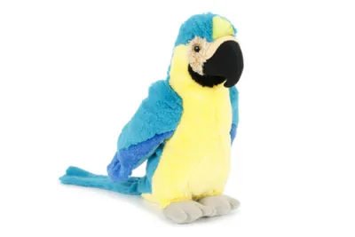 Produktbild von Plüschtier Papagei 30 cm, blau, Gelbbrustara, Kuscheltiere Stofftiere Vogel Vögel Ara Tiere Tier