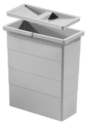 Immagine prodotto di Hailo Inneneimer 1075989 mit Deckel hellgrau 320x156x350 mm 2 Henkel